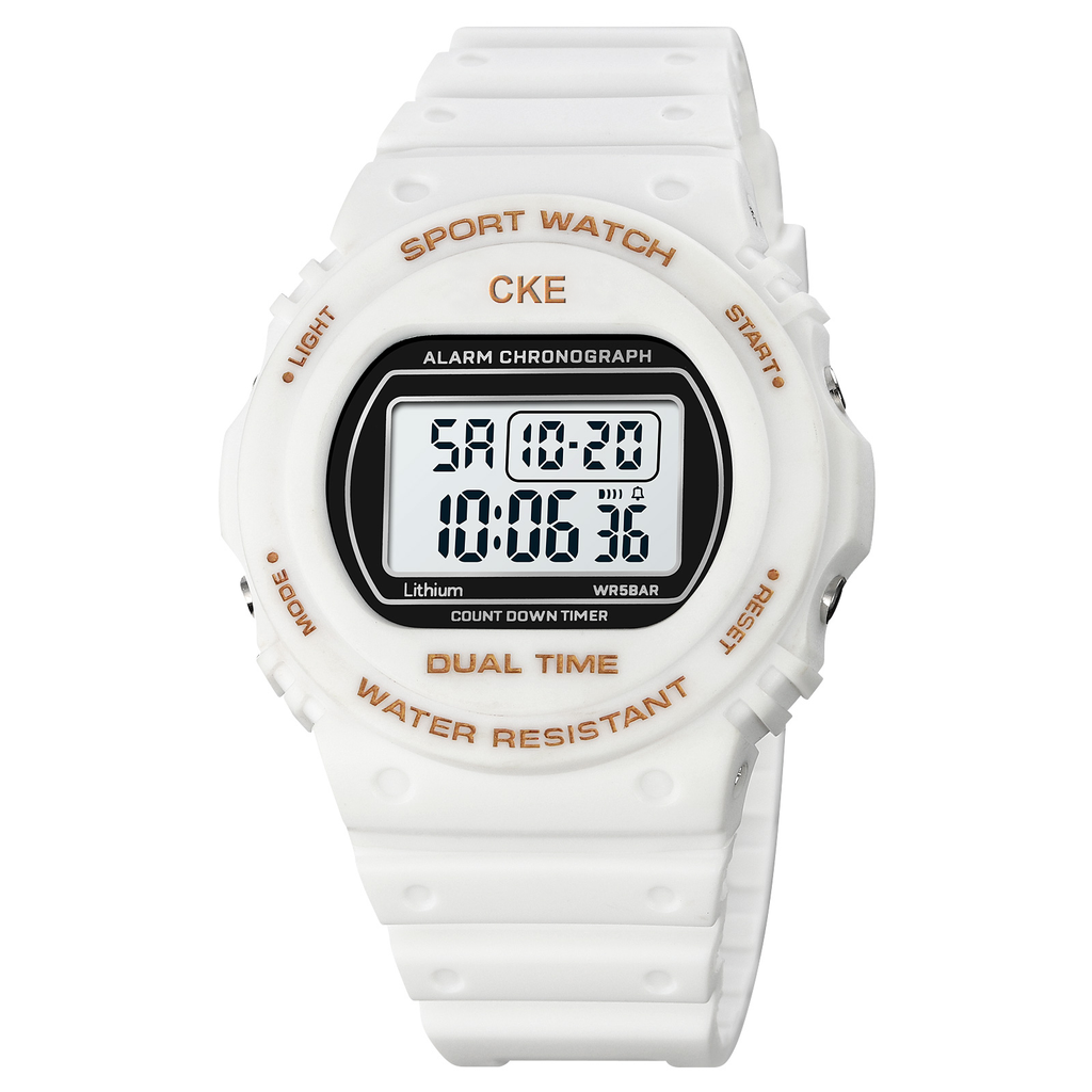 White digital watch mens hot sale